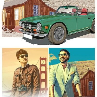 GrandTheft Game Effect Photoshop Action