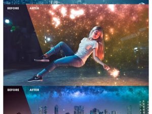 GraphicRiver Night Sky Starry Overlays Actions