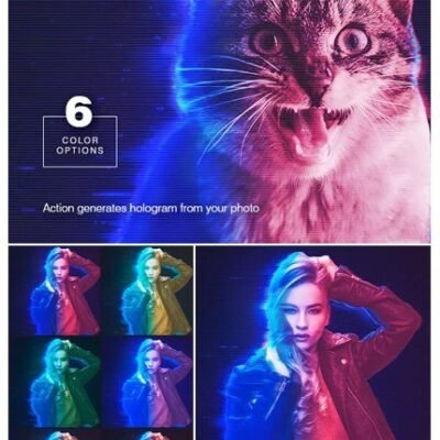 Hologram Photoshop Action