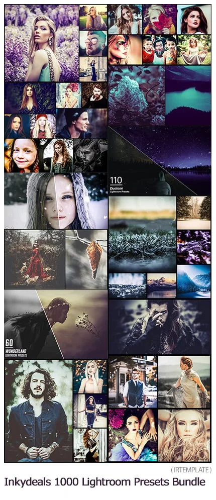 Inkydeals 1000 Unique Lightroom Presets Bundle irtemplate