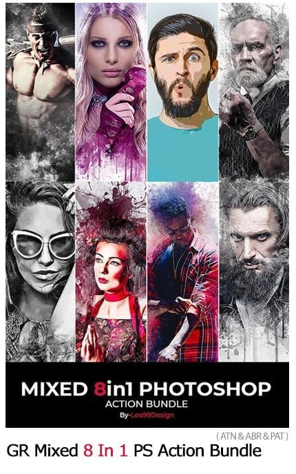 mixed.8.in.1.photoshop.action.bundle Mixed 8 In 1 Photoshop Action Bundle