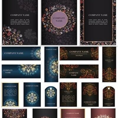 Modern Decoration Ornament Busines Card And Template Set