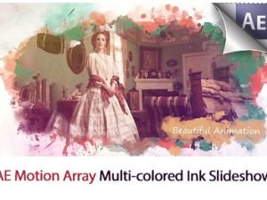 Motion Array Multi-colored Ink Slideshow After Effects Project