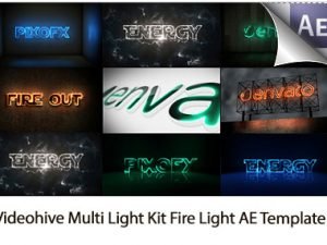 Multi Light Kit Fire Light Neon Energy Composer AE Templates