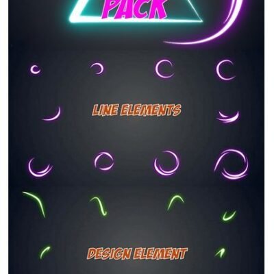 Neon Element Pack After Effects Template