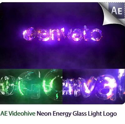 Neon Energy Glass Light Logo After Effects Templates