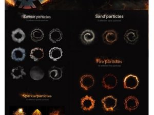 particle builder elemental gear fire sand smoke particular presets after effects template