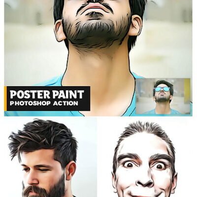 poster painting photoshop action
