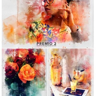 premio 2 watercolor photoshop action