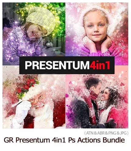 presentum 4in1 photoshop actions bundle