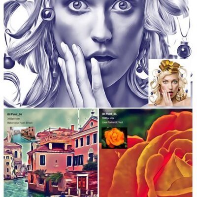 pure art oil painting action