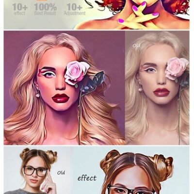 pure oil art actions for photoshop