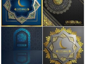 Ramadan Kareem Greeting Card Islamic Vector Background