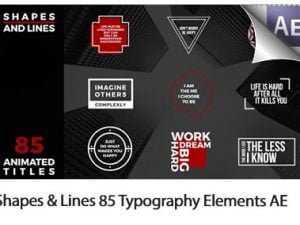 Shapes And Lines 85 Typography Elements After Effects Templates