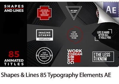 Shapes And Lines 85 Typography Elements After Effects Templates
