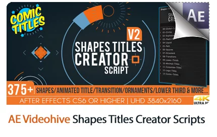 Shapes Titles Creator After Effects Scripts V2