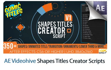 Shapes Titles Creator After Effects Scripts V1