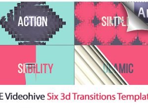 Six 3d Transitions After Effects Template