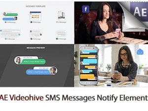 SMS Messages Chat Notify Elements After Effects Templates