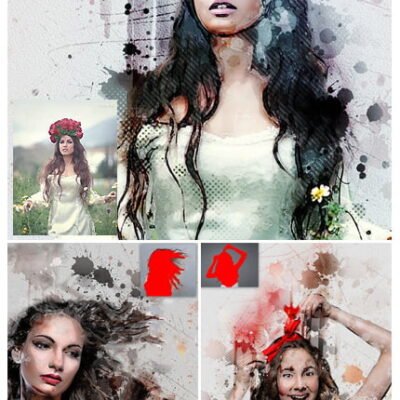 Splashed Aquarelle PS Action