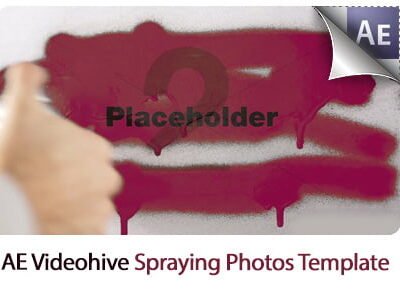 Spraying Photos After Effects Template