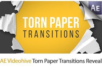Torn Paper Transitions Reveal Pack AE Templates