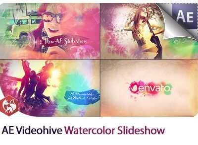 Watercolor Slideshow After Effects Templates