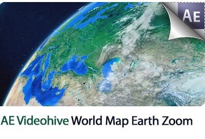 World Map Earth Zoom After Effects Project