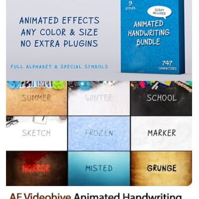 Animated Handwriting After Effects Template Bundle