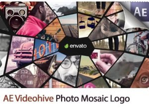 photo mosaic logo after effects template