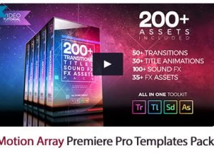 200 Pack Transitions Titles Sound FX Premiere Pro Templates