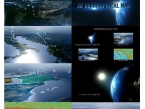 3D Geographical Map After Effects Templates