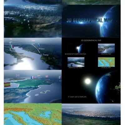 3D Geographical Map After Effects Templates
