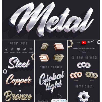 3D Metal Photoshop Action