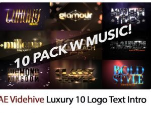 4K Luxury 10 Logo Text Intro Pack