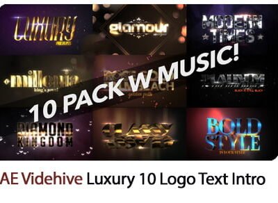 4K Luxury 10 Logo Text Intro Pack