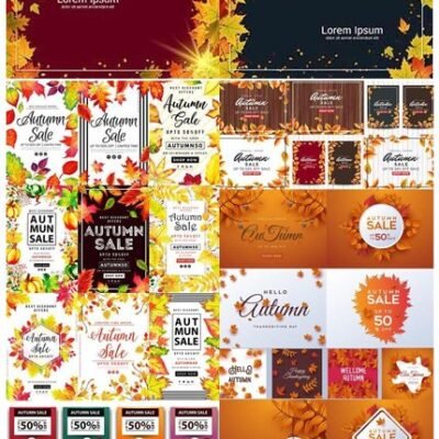 50 Autums Sales Vector Collection