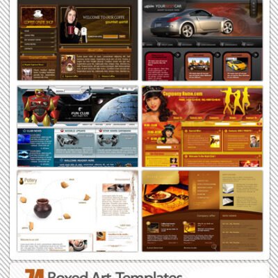 Boxed Art Flash Web Templates