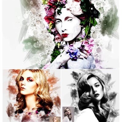 Abstract.Mixed Watercolor Photoshop Action