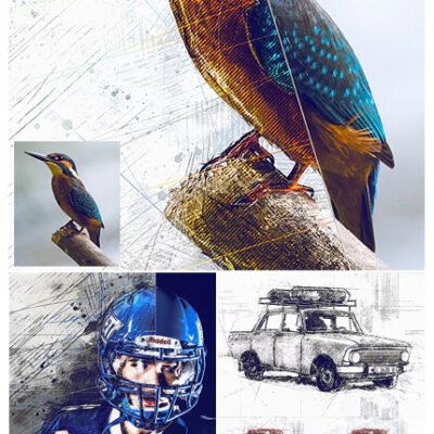 Animated Pencil Sketch FX Photoshop Add-On