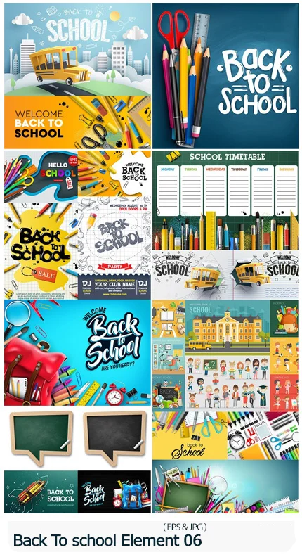 Back To School And Accessories Element Illustration 06