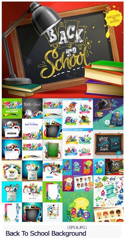 Back To School Background And Supplies Visualstorms