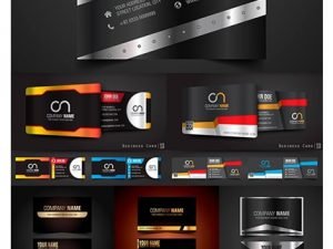 Business Card Templates Dark Design Collection