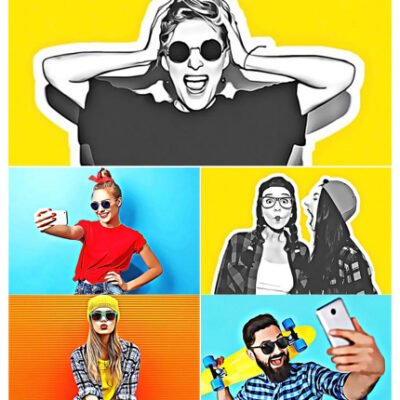 Cartoon Vector Painting PS Action