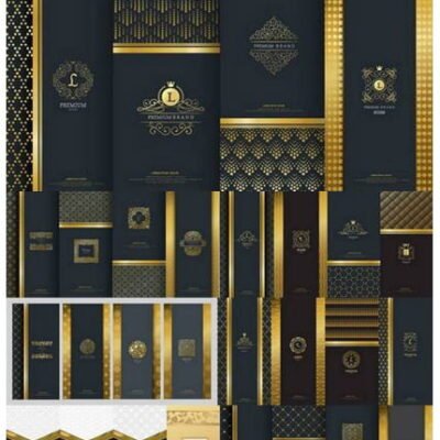 Collection Of Design Elements For Packaging Design Of Luxury Products
