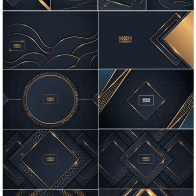 Dark Gold Background With Overlap Layer