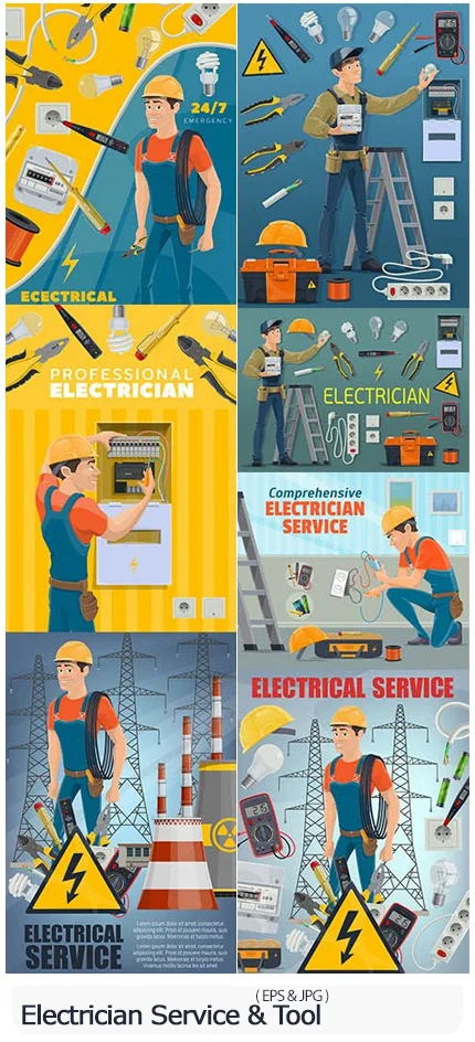 Electrician Professional Service And Tool Kit