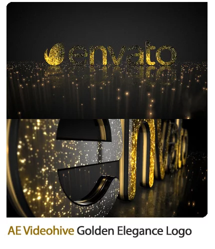 Golden Elegance Logo After Effects Templates