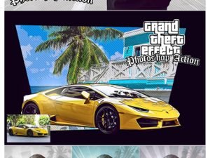 Grand Theft Effect Photoshop Action