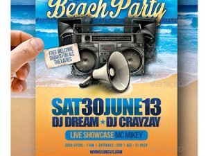 GraphicRiver Wet Wild Beach Party Flyer